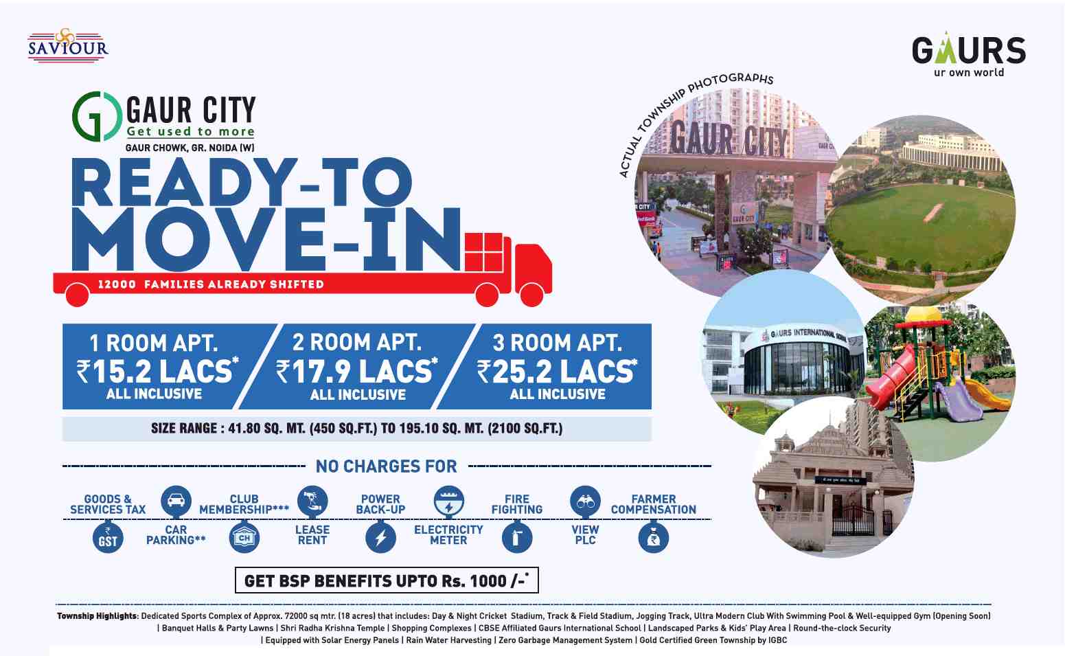 Book ready to move in home at Gaur City in Greater Noida